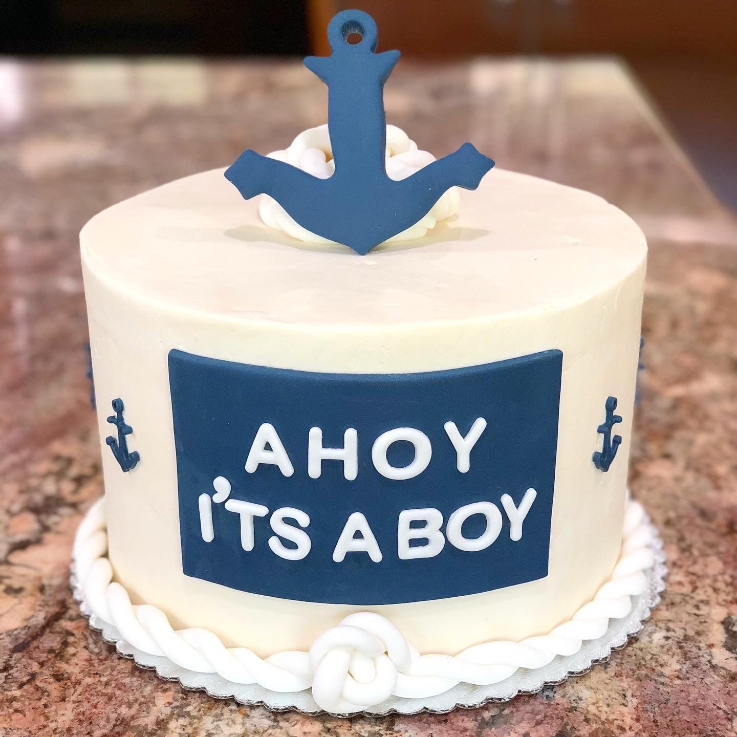 AHOY It's a Boy Cake