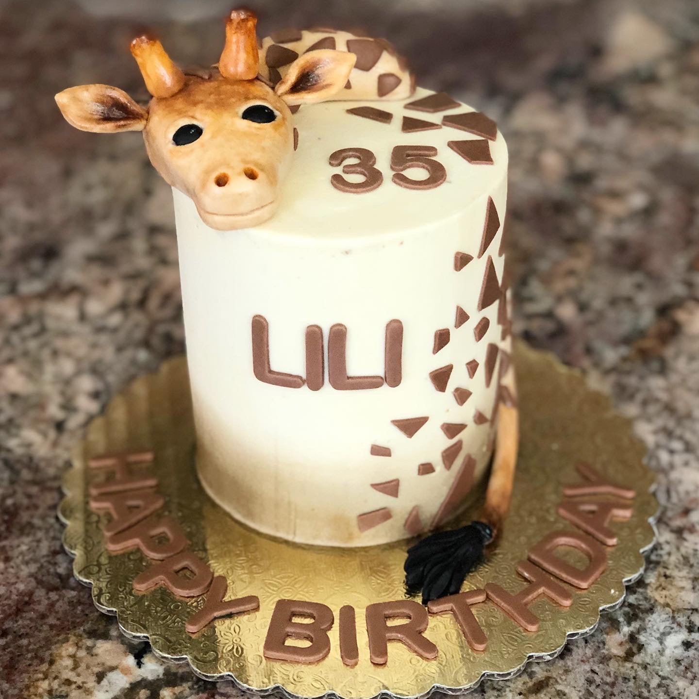 Baby Giraffe Smash Cake