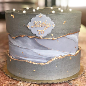 Marble Fault Line Cake