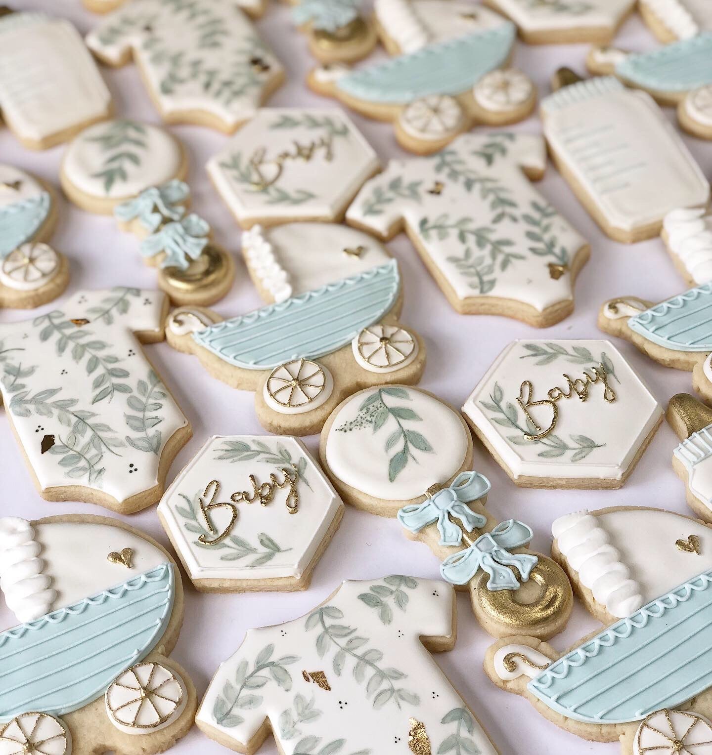 Hand Painted Baby Shower Sugar Cookie Set