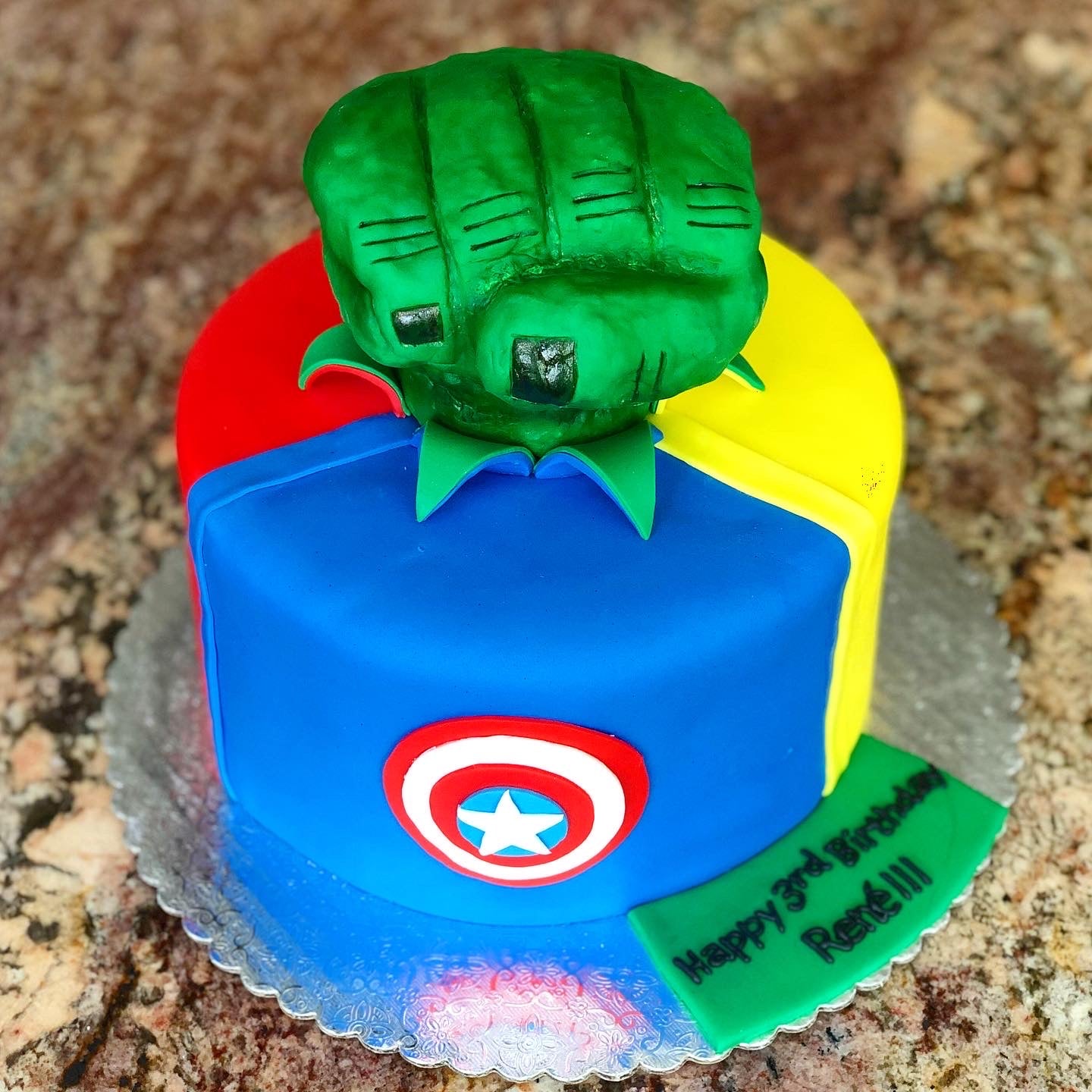 The Incredible Hulk cake