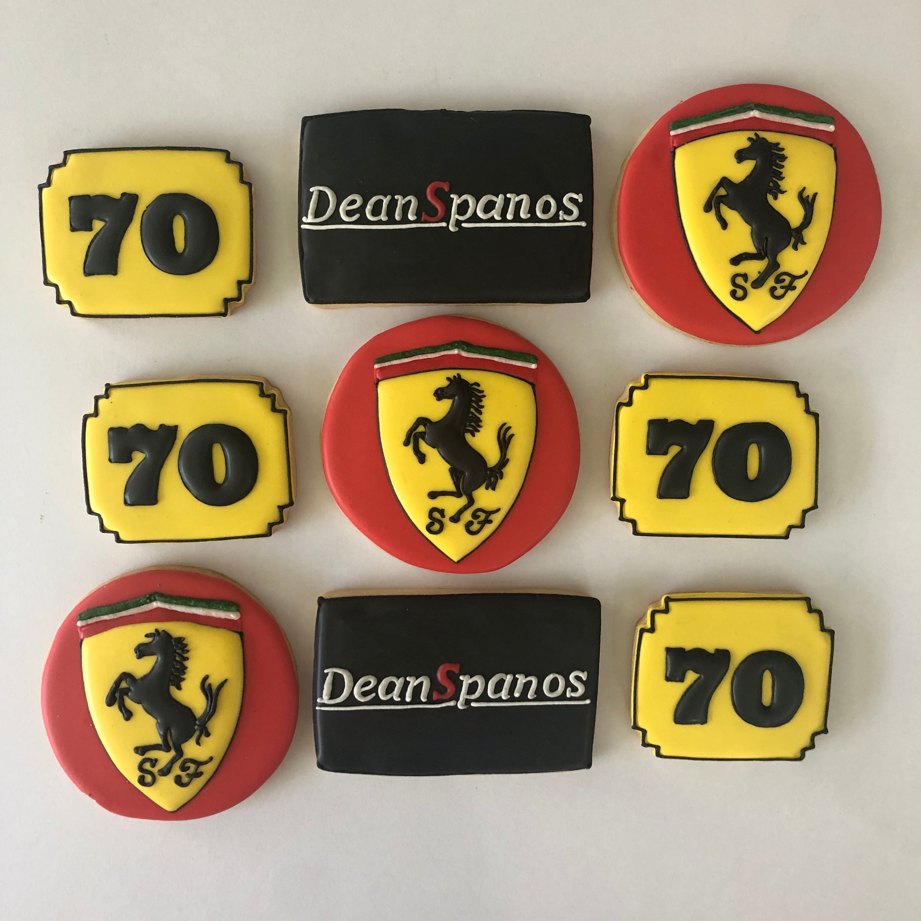 Custom Ferrari Sugar Cookies