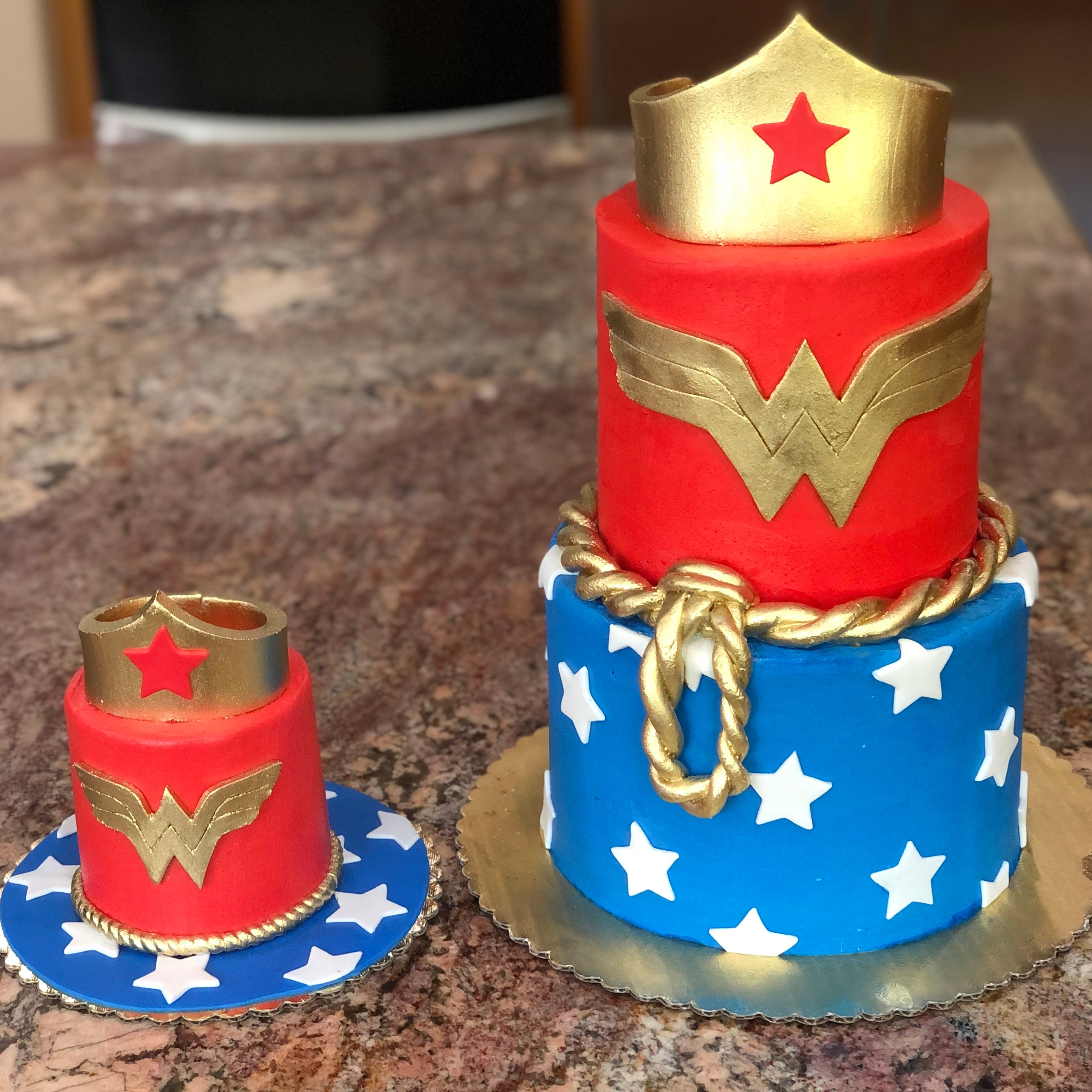 Sugar and Paper Events - Wonder Woman cake for a little superhero! # wonderwoman #thefutureisfemale #girlpower #woodinvillebakery  #seattlecustomcakes #buttercream | Facebook